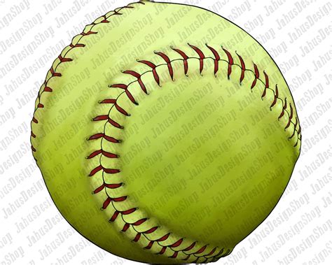 Softball Ball Pnglove Softball Pngretro Softball Design - Etsy