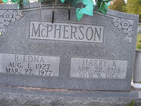 B Edna Maze McPherson 1927 1977 Find A Grave Memorial