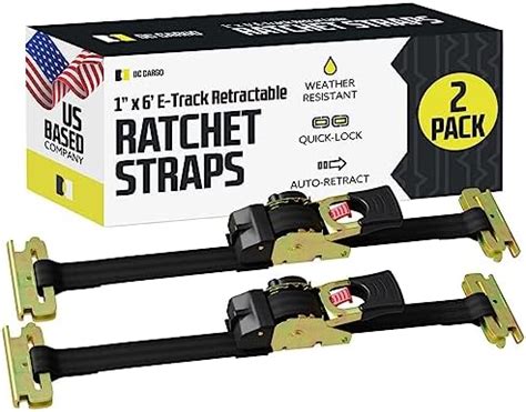 Dc Cargo Mall Quick N Easy Retractable Ratchet Straps For E Track