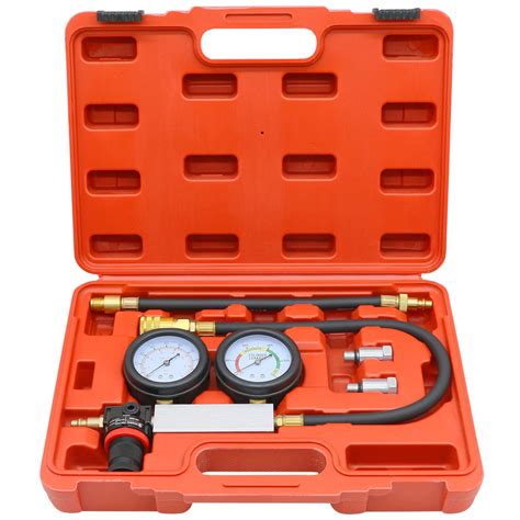 Cylinder Leak Down Tester Kit Automotive Engine Pressure Gauges Compression Test