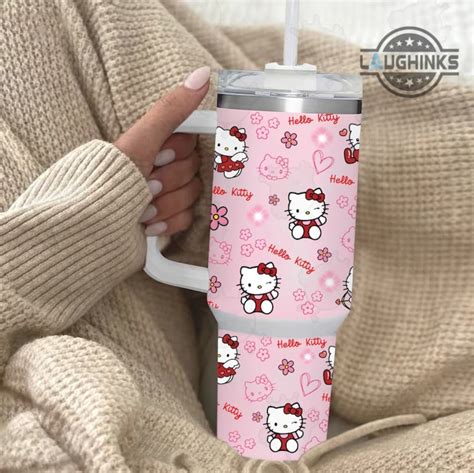 Valentines Day Stanley Cup 40 Oz X Hello Kitty Sanrio Valentines Day T For Her Pink Cat