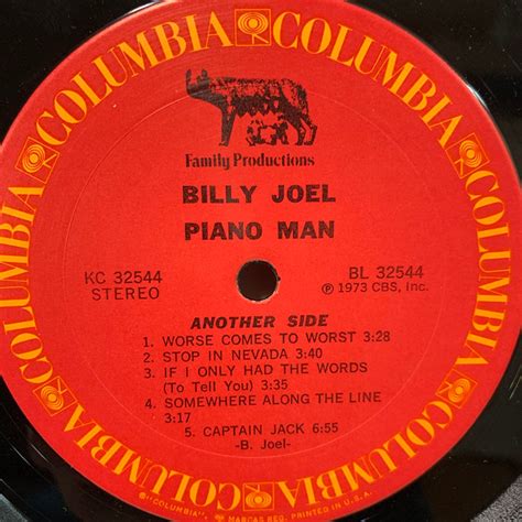 Billy Joel Piano Man Vintage Vinyl Record 1973 FREE | Etsy