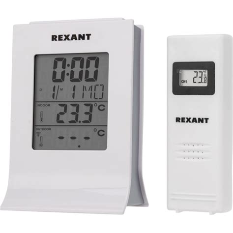 Метеостанция с беспроводным выносным датчиком REXANT 70-0595 - выгодная ...