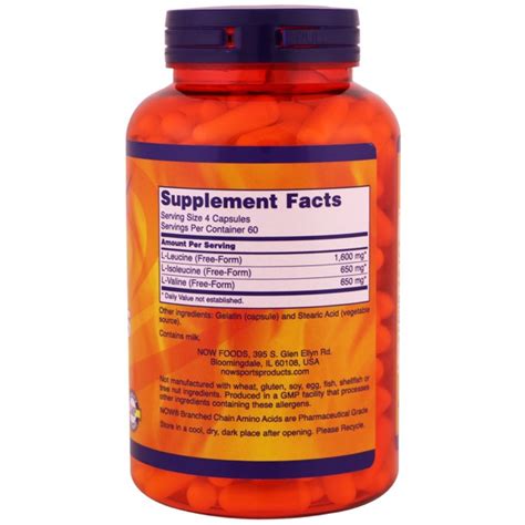 Now Foods Sports Branched Chain Amino Acids 1Source