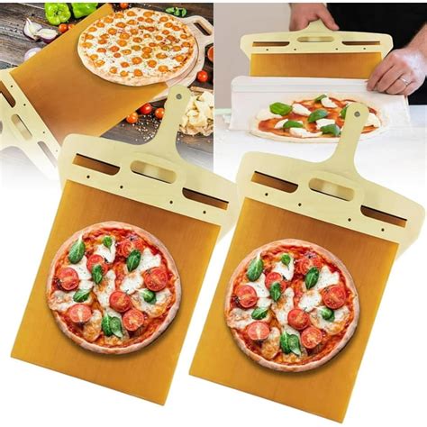 Joybuy S Sliding 11 8 Pizza Peel Transfers Pizza Perfectly Paddle For Indoor And Outdoor Ovens