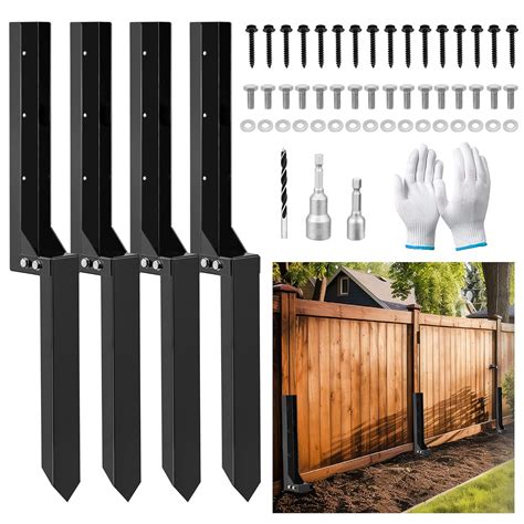 Amazon Fence Post Repair Stakes Kit Heavy Duty Steel Wooden