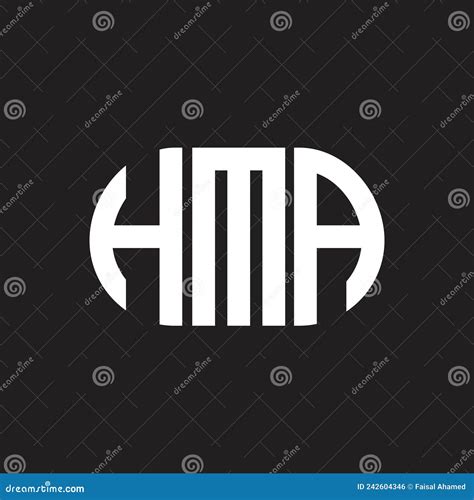 Hma Letter Logo Design On Black Background Hma Creative Initials