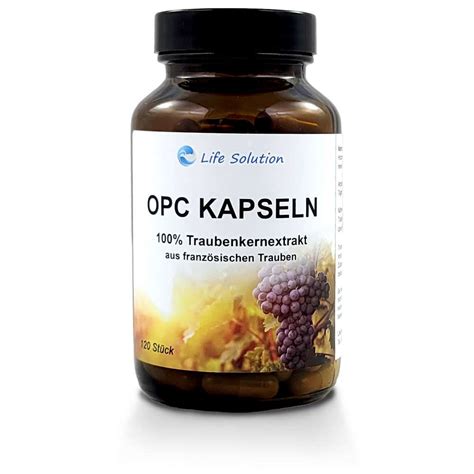 OPC Kapseln 120 Stück 100 natürliches Traubenkernextrakt Life