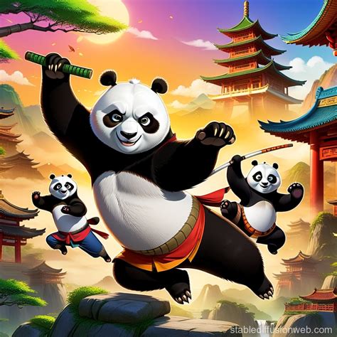 Kung Fu Panda Story | Stable Diffusion Online