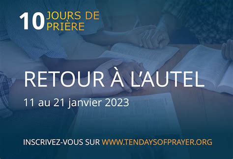 Le livret pour les 10 jours de prière 2023 est disponible Adventiste