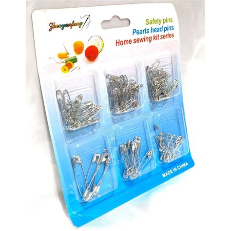 Cod 519 Assorted Sizes Silver Safety Pin Pack Perdible Sibit Clothes