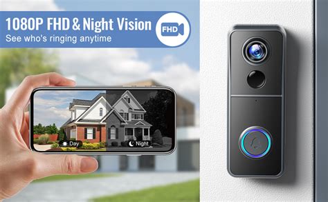 Wireless Doorbell Camera With Chime XTU 1080P HD Video Doorbell Night