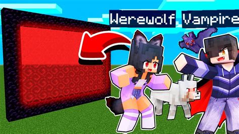 How To Make A Portal To The Aphmau Werewolves And Vampires In Minecraft Youtube