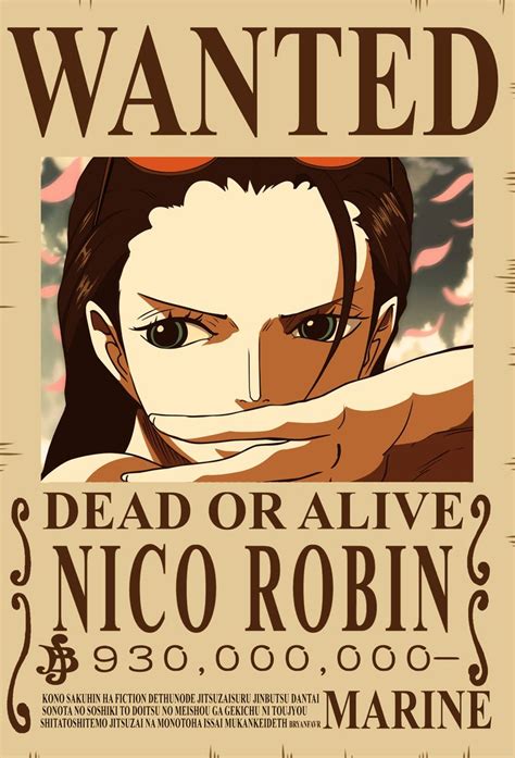 nico robin one piece bounty poster vintage by shirovexel in 2024 | One ...