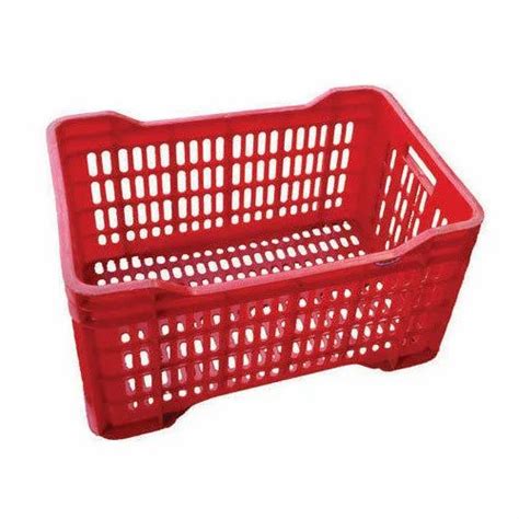 Red Rectangular Vegetable Crate Capacity 25 Kg At Rs 280 In Hyderabad