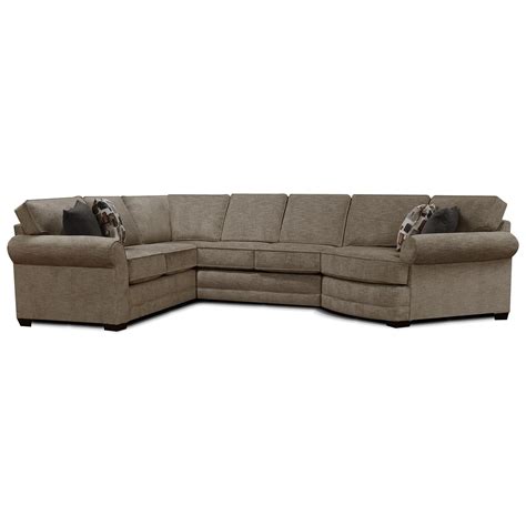 England Brantley 5 Seat Sectional Sofa with Cuddler | Howell Furniture ...