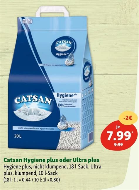 Catsan Hygiene Plus O Ultra Plus Katzenstreu 18L Angebot Bei Fressnapf