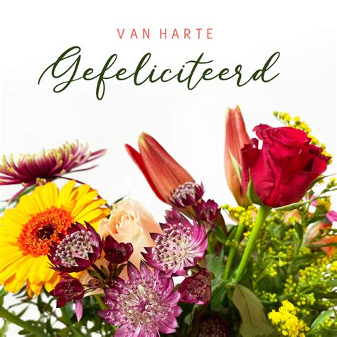 Bloemen Verjaardagskaart Met Klassiek Boeket En Kaartje2go