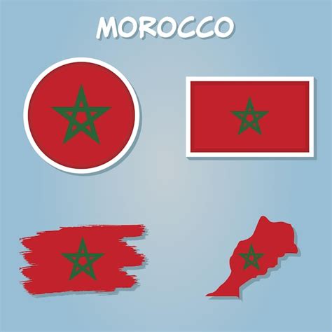 Premium Vector | Morocco flag map map of the kingdom of morocco with ...