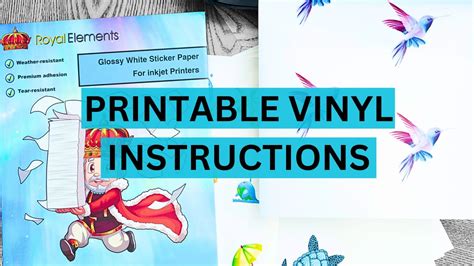 How to Use Printable Vinyl Sticker Paper - Royal Elements