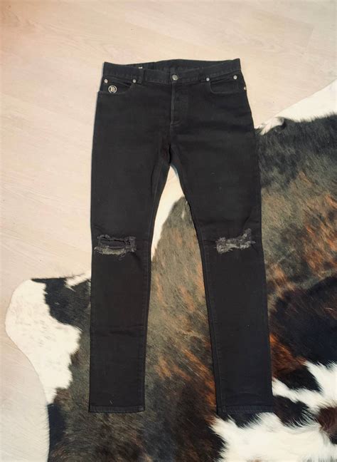 Balmain Balmain Distressed Slim Jeans Grailed