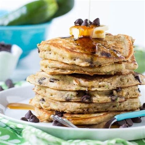 Chocolate Chip Zucchini Bread Pancakes Spicy Southern Kitchen