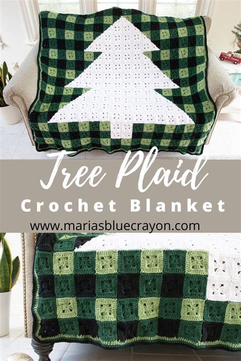 Crochet Plaid Tree Blanket Pattern Maria S Blue Crayon Crochet