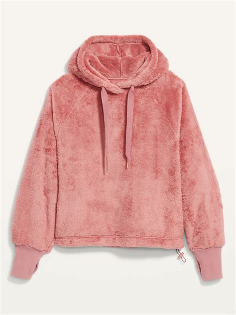 Loose Plush Sherpa Hoodie Old Navy