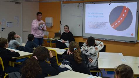 Migné Auxances le don du sang expliqué aux écoliers