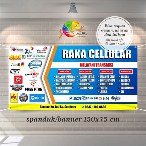 Jual Spanduk Banner X Cm Spanduk Konter Spanduk Pulsa Spanduk