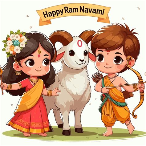 Feliz festival de ram navami de la india señor rama con diseño de