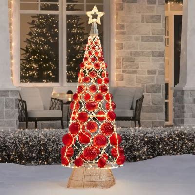 Members Mark 7 Pre Lit Decorative Ornament Tree Assorted Colors