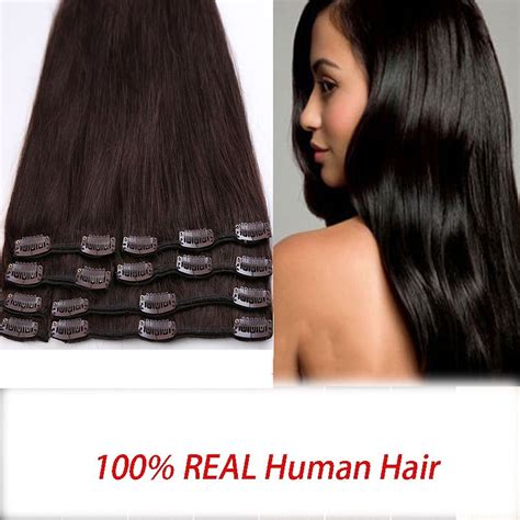 LELINTA Clip In 100 Remy Virgin Human Hair Extensions Standard Weft 16