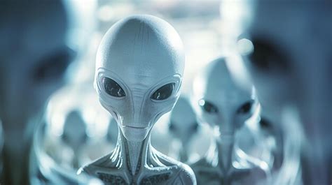 Premium Ai Image Aliens From Another Planet With Big Eyes