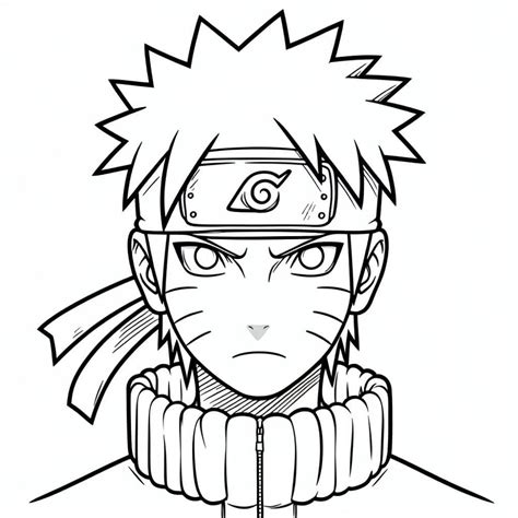 Coloriage Visage de Naruto télécharger et imprimer gratuit sur