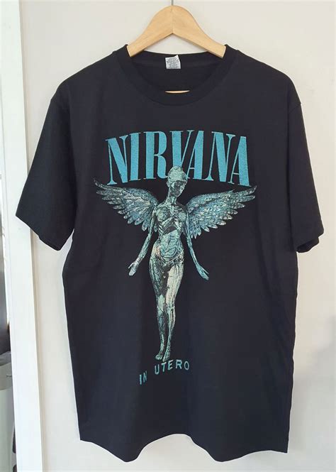 Nirvana Utero Tour T Shirt Vintage Look Retro T Shirt Xl Size Etsy