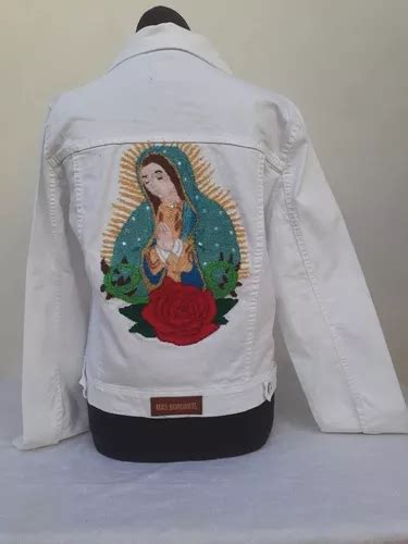 Campera De Jean Bordada Virgen De Guadalupe Env O Gratis