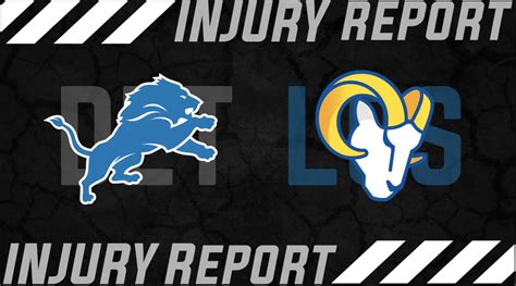 Detroit Lions Injury Report For Thursday December 11 Detroit Sports Nation