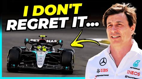 Toto Wolff Does Not Regret Losing Lewis Hamilton L Formula L Gp