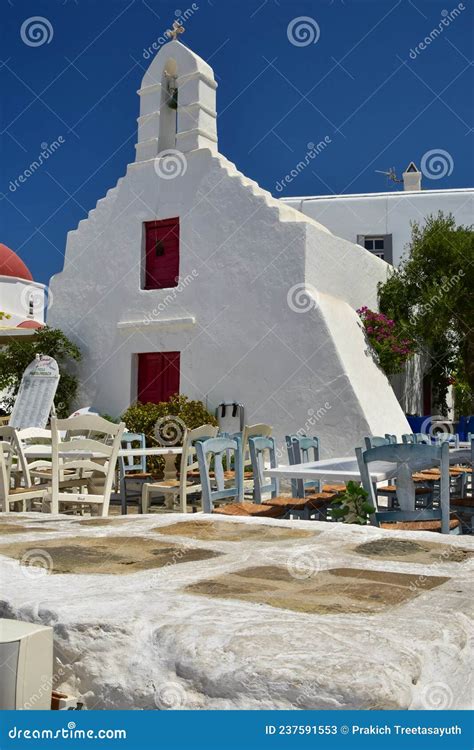 A Church In Mykonos Greece Stock Image Image Of Greece Light 237591553