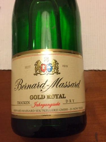 N V Bernard Massard Jahrgangssekt Gold Royal Trocken Vivino