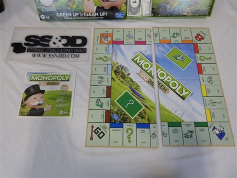 Monopoly Go Green Boardgame. Missing 1 piece, Board is split ...