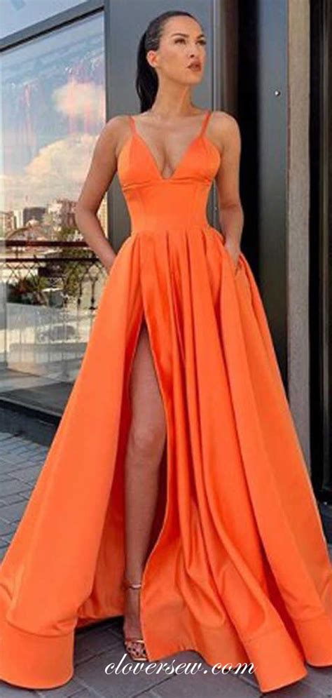 Orange Prom Dresses A Line Prom Dresses Fashion Dresses Cp0003 From