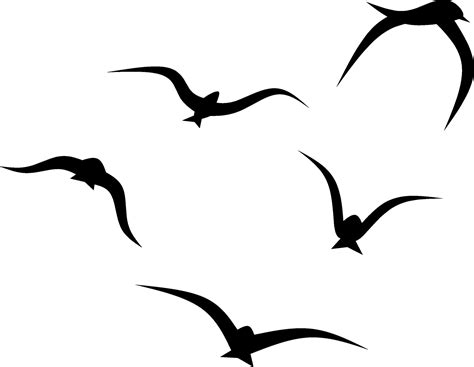 Birds flock silhouette vector. Birds flock silhouette can be used as ...