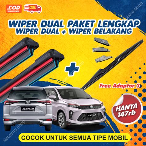 Jual Paket Lengkap Wiper Dual Karet Depan Dan Wiper Kaca Belakang