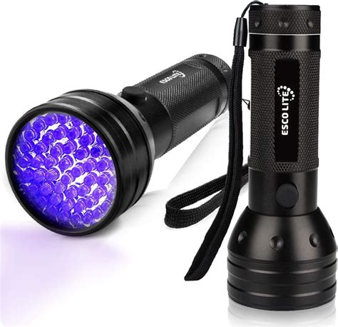 Escolite 2 Pack UV Flashlight Black Light 51 LED 395nm Ultraviolet