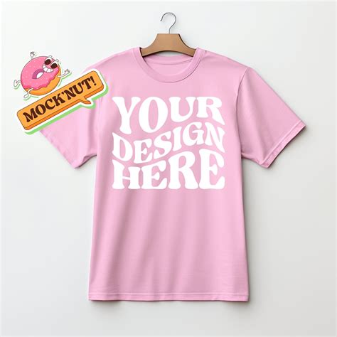 Pink Shirt Mockup Pink T-shirt Mockup Clothing Store Mockup Hanging Tee ...