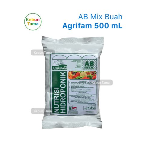 Jual Nutrisi AB Mix Hidroponik Buah Agrifam 500 Ml Shopee Indonesia