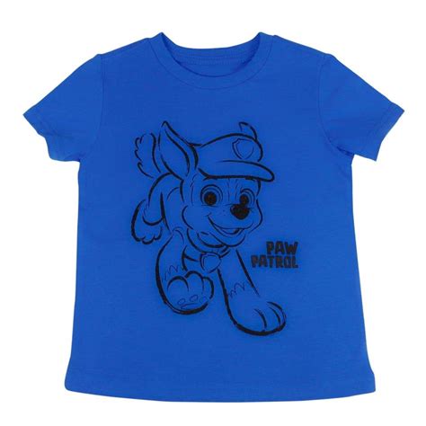 Playera Nickelodeon Para Ni O Serigrafia Paw Patrol Azul Rey Talla