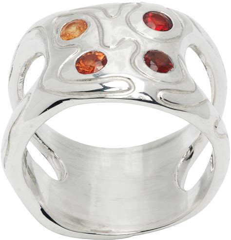 Octi SSENSE Exclusive Silver Hot Globe 02 Ring SSENSE UK